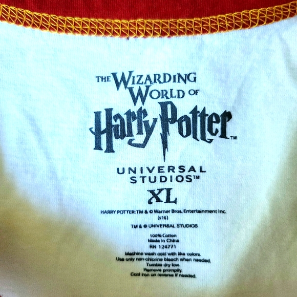 Harry Potter 07 Gryffindor 3/4 Sleeve Top Size XL - Picture 6 of 6